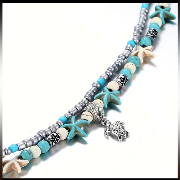 🎉 Turtle Ocean Themed Ankle Bracelet - Picture 2 of 2